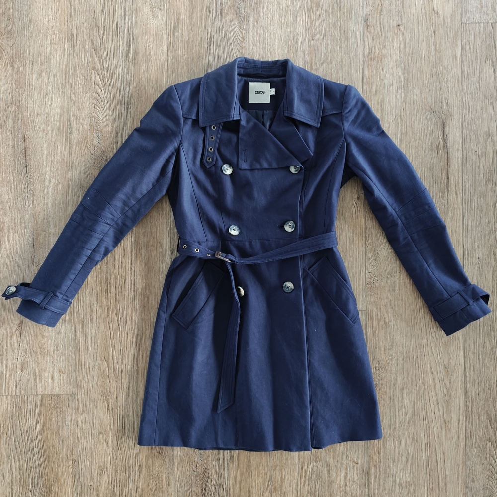 Women's Navy Blue Trench Coat